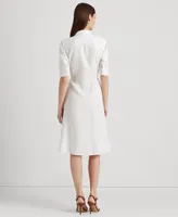 Lauren Ralph Linen Fit & Flare Shirtdress