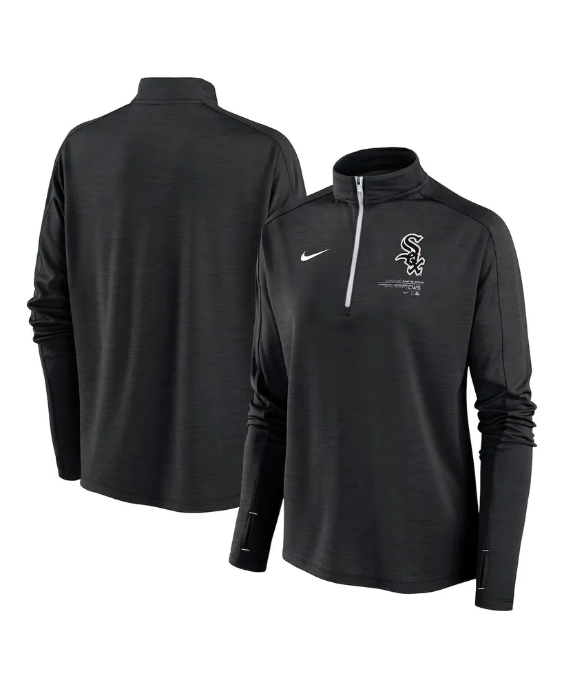 Women's Nike Black Chicago White Sox Pacer Quarter-Zip Top