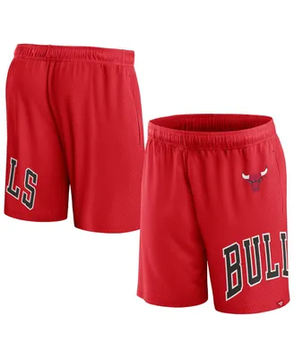 Men's Fanatics Red Chicago Bulls Free Throw Mesh Shorts