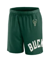 Men's Fanatics Hunter Green Milwaukee Bucks Free Throw Mesh Shorts