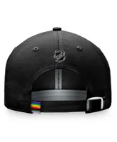 Men's Fanatics Black San Jose Sharks Team Logo Pride Adjustable Hat