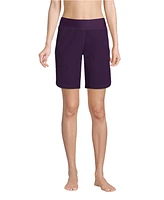 Lands' End Women's 9" Quick Dry Modest Swim Shorts with Panty