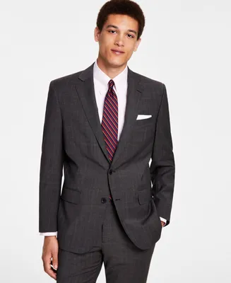 B by Brooks Brothers Men's Classic-Fit Stretch Pinstripe Wool Blend Suit Jackets