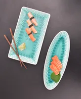 Euro Ceramica Peacock Rectangular Platter