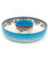 Euro Ceramica Zanzibar Chip & Dip Bowl