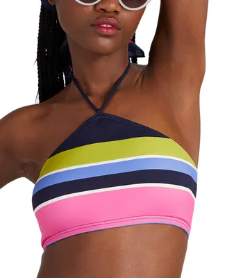 kate spade new york Women's High-Neck Halter Bikini Top