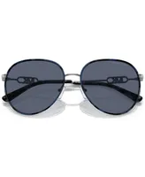 Michael Kors Women's Polarized Sunglasses, Empire Aviator - Silver