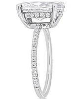 Moissanite Oval Ring (4-7/8 ct. t.w.) 10k White Gold