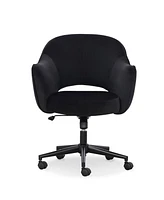 Sawyer Black Faux Velvet Task Chair