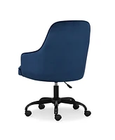 Sawyer Navy Blue Velvet Task Chair