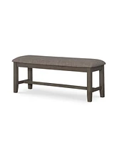 Allston Park Gray Farmhouse Bench