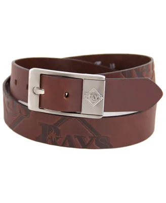 Men's Tampa Bay Rays Brandish Leather Belt - Brown