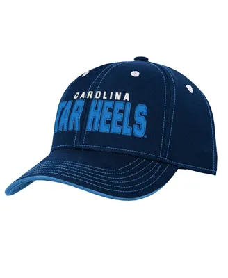 Big Boys and Girls Navy North Carolina Tar Heels Old School Slouch Adjustable Hat