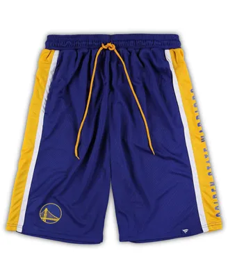 Men's Fanatics Royal Golden State Warriors Big and Tall Referee Iconic Mesh Shorts