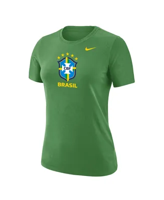 Women's Nike Green Brazil National Team Club Crest T-shirt