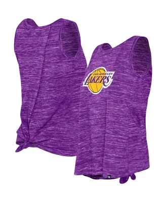 Women's New Era Purple Los Angeles Lakers Space Dye Active Tank Top
