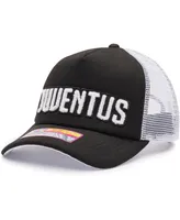 Men's Black, White Juventus Freshman Trucker Snapback Hat