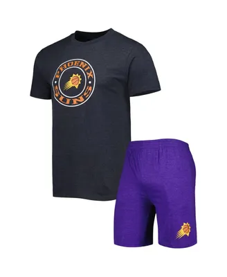 Men's Concepts Sport Purple, Black Phoenix Suns T-shirt and Shorts Sleep Set