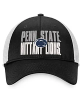 Men's Top of the World Black, White Penn State Nittany Lions Stockpile Trucker Snapback Hat