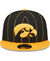 Men's New Era Black, Gold Iowa Hawkeyes Vintage-Like 9FIFTY Snapback Hat