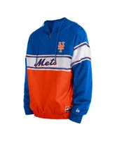 Men's New Era Royal York Mets Ripstop Raglan Quarter-Zip Hoodie