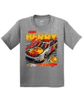 Big Boys and Girls Jr Motorsports Official Team Apparel Heather Gray Josh Berry 2023 #8 Bass Pro Shops T-shirt