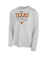 Big Boys and Girls Nike White Texas Longhorns 2023 On Court Sole Bench T-shirt