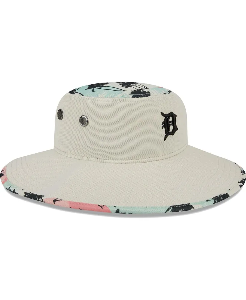 Men's New Era Natural Detroit Tigers Retro Beachin' Bucket Hat