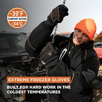 RefrigiWear Men's Insulated Lined PolarForce Gloves with Grip Assist