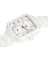 Rado Women's Swiss True Square White High-Tech Ceramic Bracelet Watch 29mm