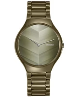 Rado Unisex Swiss True Thinline x Great Gardens of the World Olive Green High-Tech Ceramic Bracelet Watch 39mm