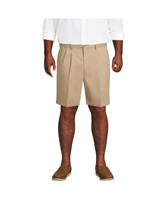 Men's Comfort Waist Pleated 9 No Iron Chino Shorts