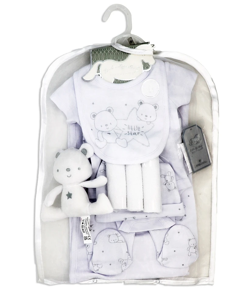 Rock-a-Bye Baby Boutique Boys or Girls Little Star Bear Layette Gift, 10 Piece Set