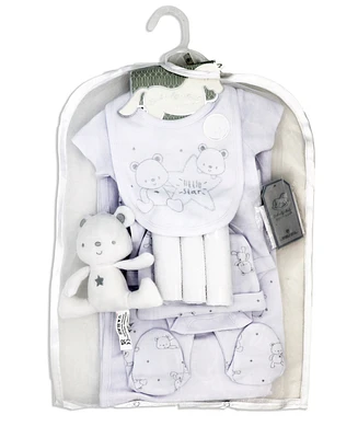 Rock-a-Bye Baby Boutique Baby Boys or Baby Girls Little Star Bear Layette Gift, 10 Piece Set