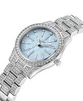 Jbw Women's Cristal Spectra Silver-Tone Stainless Steel Diamond Watch, 28mm