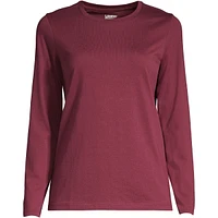 Lands' End Women's Petite Relaxed Supima Cotton Long Sleeve Crewneck T-Shirt