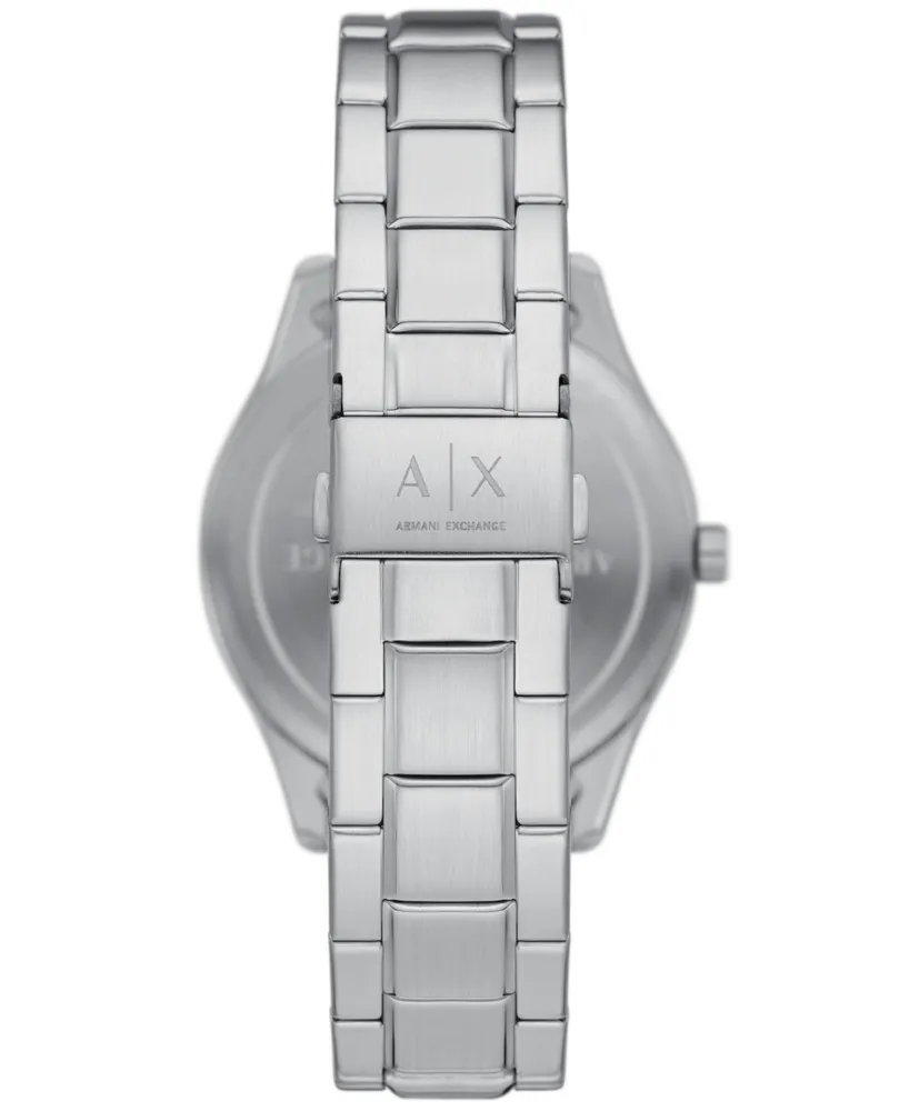 A|X Armani Exchange Men's Multifunction Quartz Silver-Tone Stainless Steel Watch 42mm