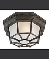 Savoy House 9" Outdoor Ceiling Light in Rustic Bronze