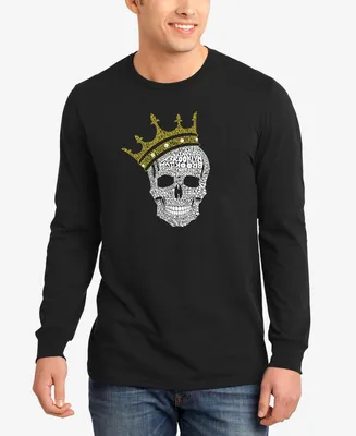 La Pop Art Men's Brooklyn Crown Word Long Sleeve T-shirt