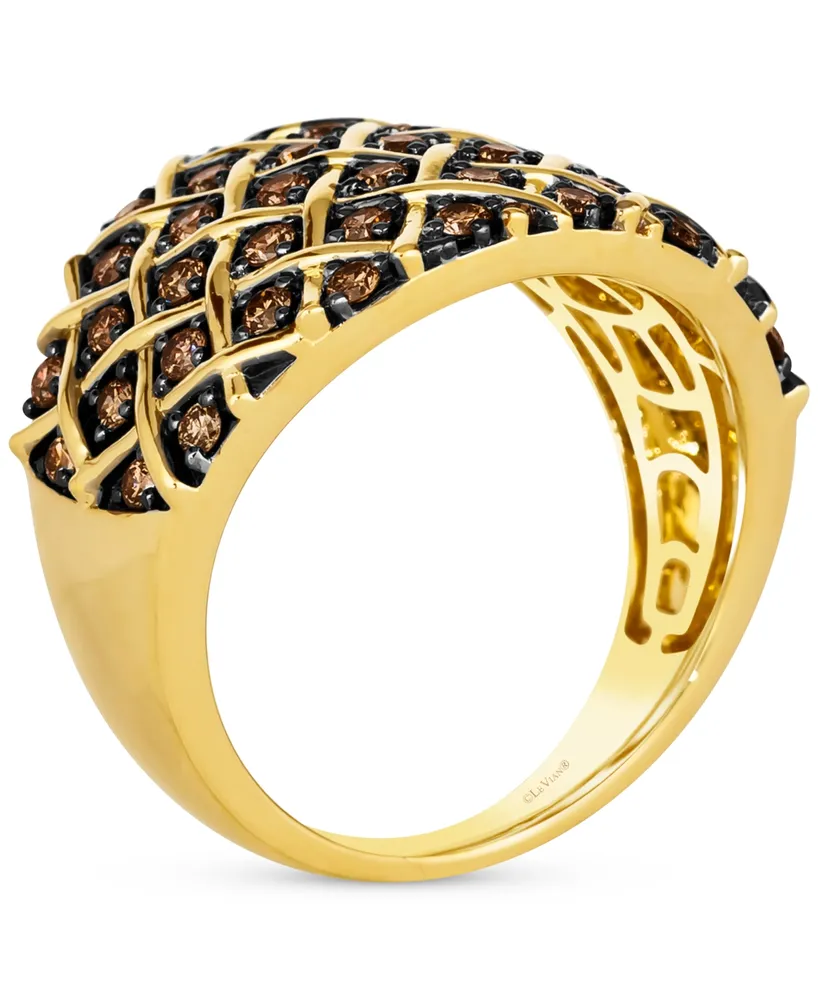 Le Vian Chocolatier Chocolate Diamond Lattice Statement Ring (3/4 ct. t.w.) in 14k Gold