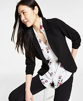 Bcx Juniors' Ruched 3/4-Sleeve Blazer