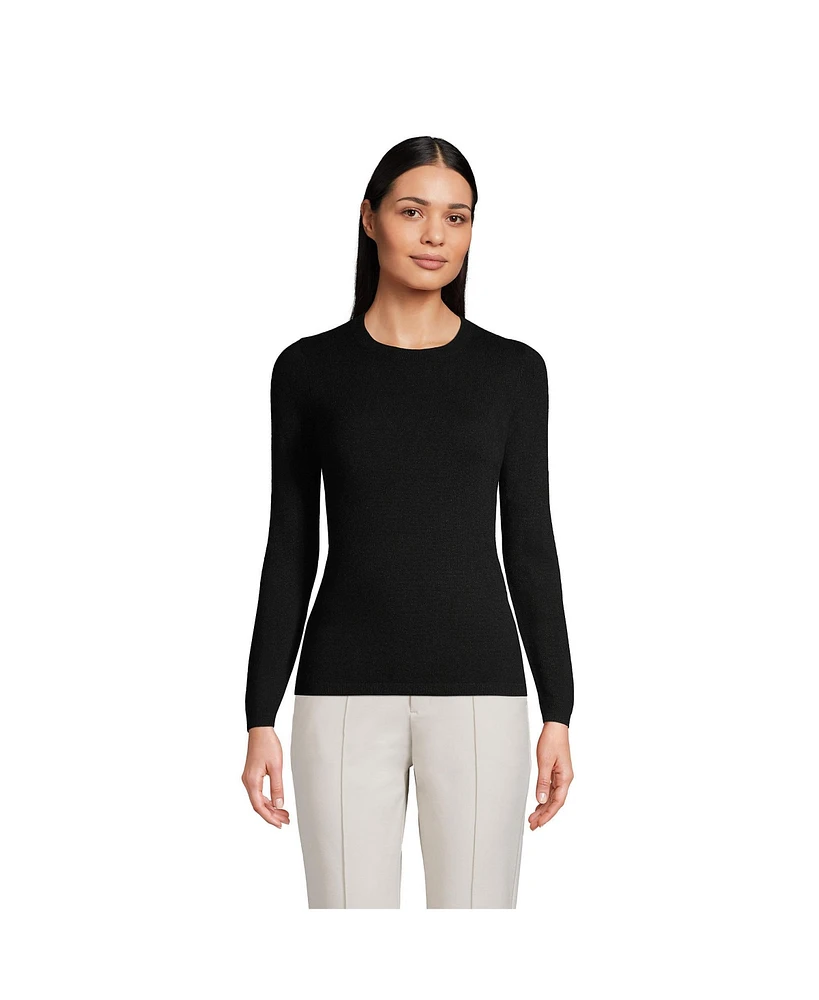 Lands' End Petite Cashmere Crewneck Sweater