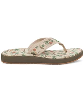 Sanuk Men's Furreal Floral-Print Flip-Flops