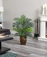 Nearly Natural 3' Paradise Palm Artificial Tree in Decorative Planter