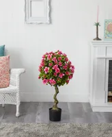 Nearly Natural 3' Azalea Artificial Topiary Tree