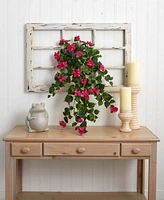 Nearly Natural 37" Bougainvillea Hanging Artificial Plant, Set of 2