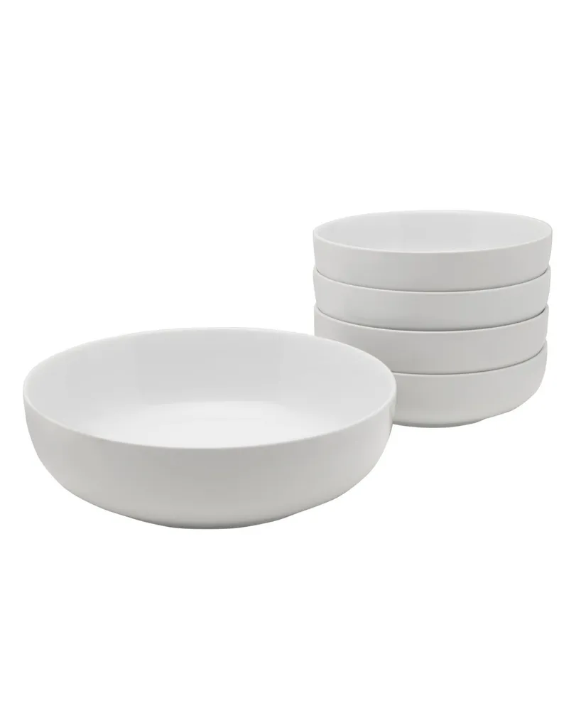 Fitz and Floyd Everyday Whiteware Pasta Bowls 5 Piece Set