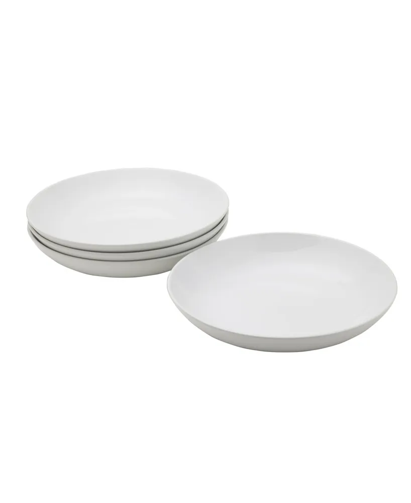 Fitz and Floyd Everyday Whiteware Dinner Bowl 4 Piece Set