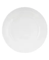 Fitz and Floyd Everyday Whiteware Beaded Dinner Plate 4 Piece Set