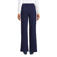 Lands' End Women's Starfish Mid Rise Wide Leg Pull On Pants